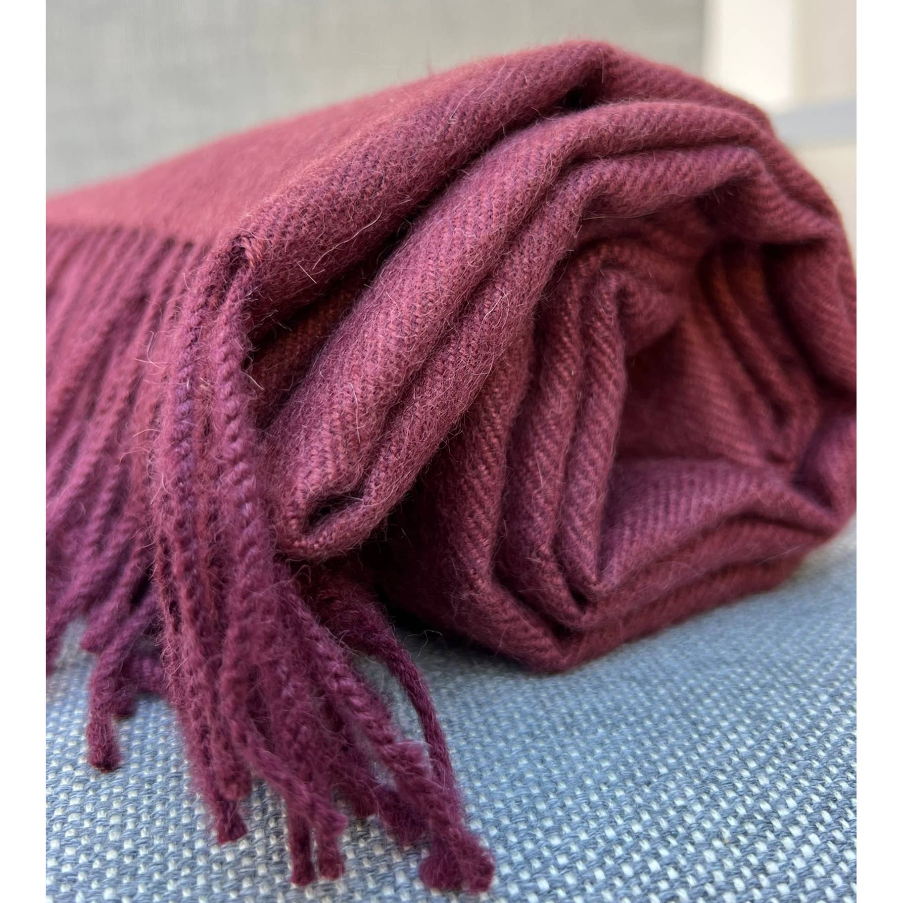 Shupaca Alpaca - 100% Baby Alpaca Throw - Malbec